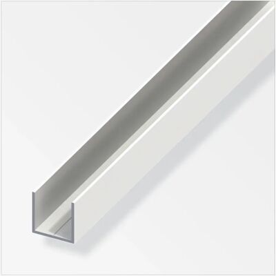 ALFER Profilo Ad "u" 23,5 Alluminio Bianco - 1 Metro. ALFER Profilo Ad "u" 23,5 Alluminio Bianco - 1 Metro.