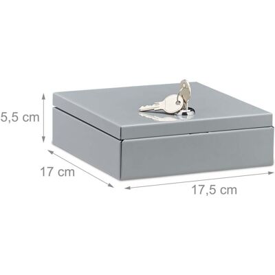 HELLOSHOP26 Cassa Portavalori Chiudibile Trasportabile Con Scomparti E Serratura 30 X 20 X 15 Cm In Acciaio Nero 130004706 HELLOSHOP26 Cassa Portavalori Chiudibile Trasportabile Con Scomparti E Serratura 30 X 20 X 15 Cm In Acciaio Nero 130004706