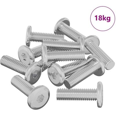 VIDAXL Vite 1593 Pz Argento 8 X 25 Mm Acciaio VIDAXL Vite 1593 Pz Argento 8 X 25 Mm Acciaio