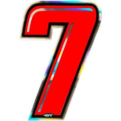 Generic - N7 - rosso olografico - h 10 cm - Sticker Generic - N7 - rosso olografico - h 10 cm - Sticker