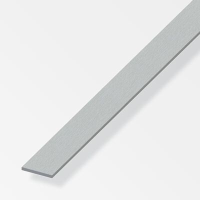 ALFER Barra Piatta Aluminium 20x2mm Lunghezza 1m Effetto Acciaio Inox - 02210 ALFER Barra Piatta Aluminium 20x2mm Lunghezza 1m Effetto Acciaio Inox - 02210