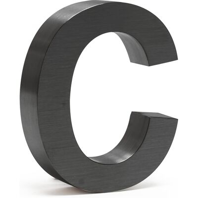 WILTEC Lettera 'c' Per Numero Civico 3d Arial 15 Cm Antiruggine Con Materiale Di Montaggio - WILTEC Lettera 'c' Per Numero Civico 3d Arial 15 Cm Antiruggine Con Materiale Di Montaggio -