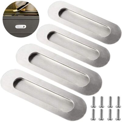 OEM Maniglie Per Porte Scorrevoli, Maniglia Ovale Incassata, Acciaio Inox, Antiruggine, Metallo Spazzolato, Maniglia Nascosta, Per Cassetti, Armadi, Guardaroba, Toelette, Ecc. – Argento, Con Viti - Crezuo OEM Maniglie Per Porte Scorrevoli, Maniglia Ovale Incassata, Acciaio Inox, Antiruggine, Metallo Spazzolato, Maniglia Nascosta, Per Cassetti, Armadi, Guardaroba, Toelette, Ecc. – Argento, Con Viti - Crezuo