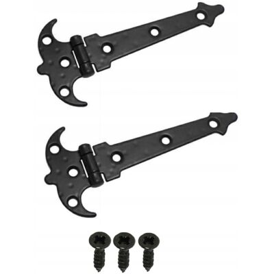 AMIG Cerniera Decorativa Per Mobili, 116,5 X 55 Mm, Forgiata Nera AMIG Cerniera Decorativa Per Mobili, 116,5 X 55 Mm, Forgiata Nera