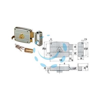 CISA Serratura Applicare Catenaccio E Scrocco Doppio Cilindro Fisso 50421 - Mm.70 Sx (50421702) CISA Serratura Applicare Catenaccio E Scrocco Doppio Cilindro Fisso 50421 - Mm.70 Sx (50421702)