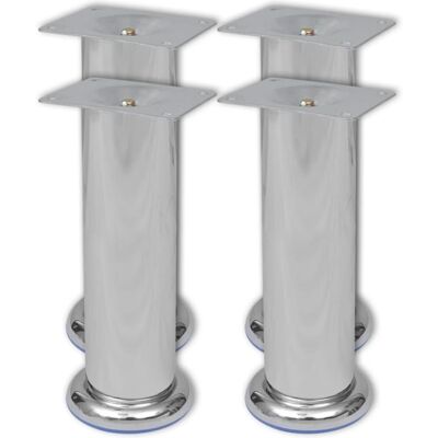 vidaXL Punte per divano 8 pezzi Rotonde Cromo 180 mm - Punte per divano vidaXL Punte per divano 8 pezzi Rotonde Cromo 180 mm - Punte per divano