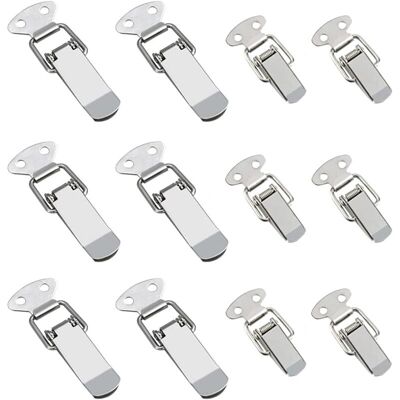 OEM Serratura A Leva Con Tenditore In Acciaio Inox A 12 Pezzi, Ad Alta Tenuta, Per Cassette Degli Attrezzi, Cassetti E Casseforti (2 Misure) - Crezuo OEM Serratura A Leva Con Tenditore In Acciaio Inox A 12 Pezzi, Ad Alta Tenuta, Per Cassette Degli Attrezzi, Cassetti E Casseforti (2 Misure) - Crezuo