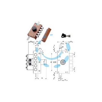 MOTTURA Serratura Triplice Da Applicare Senza Scrocco Con Pomolo A Pompa 30427 - Mm.30 Dx Cilindro Ø Mm.34 (30427vd60x) MOTTURA Serratura Triplice Da Applicare Senza Scrocco Con Pomolo A Pompa 30427 - Mm.30 Dx Cilindro Ø Mm.34 (30427vd60x)
