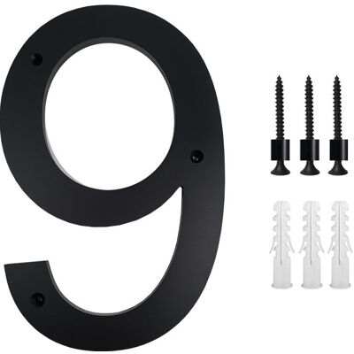 OEM Targa Con Numero Civico Da 25 Cm (9, Nero), Targa Moderna Con Numeri Civici In Lega Di Zinco Per Indirizzo OEM Targa Con Numero Civico Da 25 Cm (9, Nero), Targa Moderna Con Numeri Civici In Lega Di Zinco Per Indirizzo
