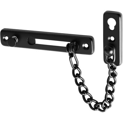 GABRIELLE Catena Di Sicurezza Per Porte, Limitatore Di Larghezza Per Porte Strette, Serratura A Molla Antifurto Con Viti Per Porte Interne Di Casa, Finitura In Acciaio Inox Nero Opaco GABRIELLE Catena Di Sicurezza Per Porte, Limitatore Di Larghezza Per Porte Strette, Serratura A Molla Antifurto Con Viti Per Porte Interne Di Casa, Finitura In Acciaio Inox Nero Opaco
