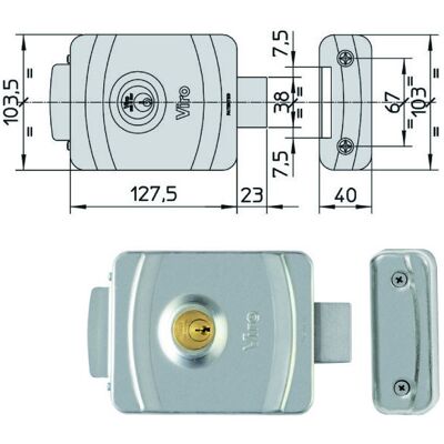 Viro Serratura Elettrica - Regolabile 50-80mm - Standard e Sicurezza Viro Serratura Elettrica - Regolabile 50-80mm - Standard e Sicurezza