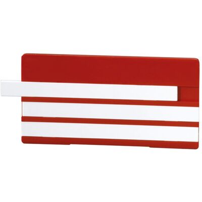 SIMPLEX Flamco Targhetta Identificativa Con 3 Listelli Vuoti 100 X 50mm Plastica Rosso, F55104.06 SIMPLEX Flamco Targhetta Identificativa Con 3 Listelli Vuoti 100 X 50mm Plastica Rosso, F55104.06