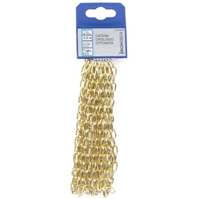 MASIDEF Catena Forzatina Pretagliata 1,6 Mm. In Acciao Ottonato 2,5 Mt. MASIDEF Catena Forzatina Pretagliata 1,6 Mm. In Acciao Ottonato 2,5 Mt.