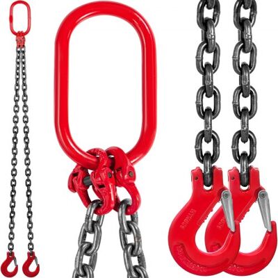 OEM Fionda A Catena Da 10 Mm 1, 5 M A Doppio Braccio Portata 4 T OEM Fionda A Catena Da 10 Mm 1, 5 M A Doppio Braccio Portata 4 T