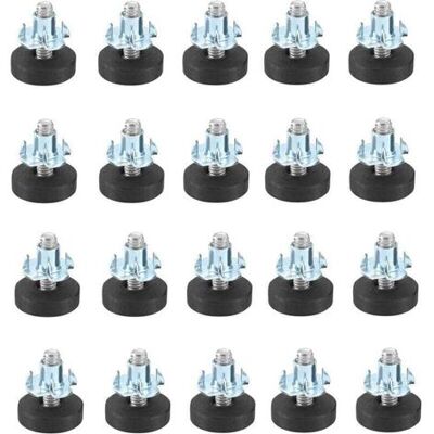 OEM Set Di 20 Piedini Regolabili Per Mobili Con Viti Di Livellamento. Vite Di Regolazione Con Dado Filettato M6. Diametro: 22 Mm. Base Regolabile In Altezza. Per Gambe Di Tavoli E Armadi. OEM Set Di 20 Piedini Regolabili Per Mobili Con Viti Di Livellamento. Vite Di Regolazione Con Dado Filettato M6. Diametro: 22 Mm. Base Regolabile In Altezza. Per Gambe Di Tavoli E Armadi.