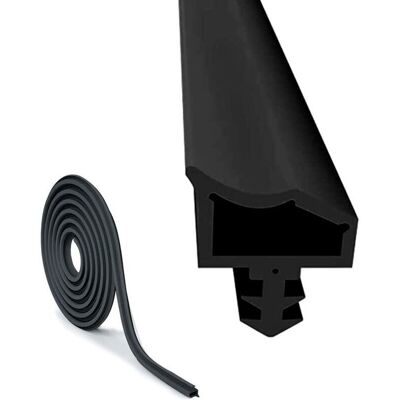 OEM Guarnizione Per Porta In Gomma Nera – 10 M, Larghezza Scanalatura 4 Mm, Profondità 7 Mm, Piega 12 Mm OEM Guarnizione Per Porta In Gomma Nera – 10 M, Larghezza Scanalatura 4 Mm, Profondità 7 Mm, Piega 12 Mm