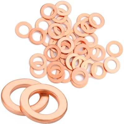 OEM Rondelle Metalliche Guarnizione Di Scarico In Rame M6 50 Pezzi Rondelle Per Cerniere Della Porta, Guarnizione Piatta Tappo Di Scarico O-ring Per Fissaggi A Vite, Viti Di Tenuta Anelli Di Tenuta (m612 OEM Rondelle Metalliche Guarnizione Di Scarico In Rame M6 50 Pezzi Rondelle Per Cerniere Della Porta, Guarnizione Piatta Tappo Di Scarico O-ring Per Fissaggi A Vite, Viti Di Tenuta Anelli Di Tenuta (m612