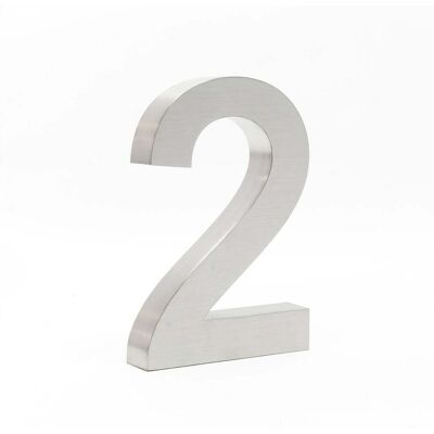 HELLOSHOP26 Targa Civica "2" Acciaio Inox 20 Cm Materiale Di Montaggio Arial 3d 160001426 HELLOSHOP26 Targa Civica "2" Acciaio Inox 20 Cm Materiale Di Montaggio Arial 3d 160001426