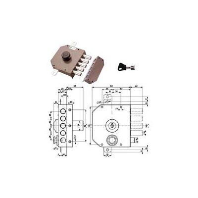 MOTTURA Serratura Triplice Da Applicare Senza Scrocco Con Pomolo A Pompa Cod 272049 MOTTURA Serratura Triplice Da Applicare Senza Scrocco Con Pomolo A Pompa Cod 272049