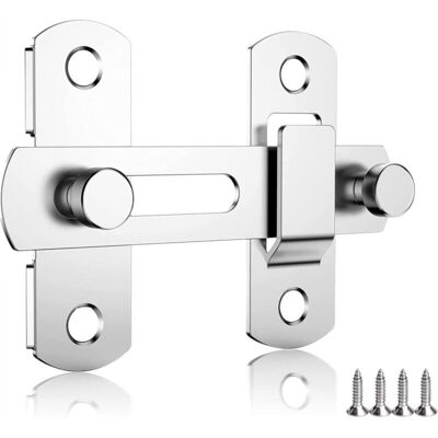 OEM Chiusura Per Porta - 100 Mm - Chiusura Per Porta Scorrevole In Acciaio Inox, Catenaccio, Serratura Per Porte Interne, Con 4 Viti, Adatta Per Porte, Finestre, Giardino OEM Chiusura Per Porta - 100 Mm - Chiusura Per Porta Scorrevole In Acciaio Inox, Catenaccio, Serratura Per Porte Interne, Con 4 Viti, Adatta Per Porte, Finestre, Giardino