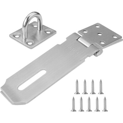 WUIPEO Chiusura Per Porta In Acciaio Inox, Chiusura Per Porta Da 4 Pollici - Acciaio Inox 304, Chiudiporta, Serratura, Lucchetto, Clip Per Armadietti WUIPEO Chiusura Per Porta In Acciaio Inox, Chiusura Per Porta Da 4 Pollici - Acciaio Inox 304, Chiudiporta, Serratura, Lucchetto, Clip Per Armadietti