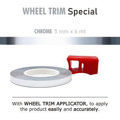 4R QUATTROERRE.IT Wheel Trim Special 5 Mm Con Applicatore - Colore: Cromo 4R QUATTROERRE.IT Wheel Trim Special 5 Mm Con Applicatore - Colore: Cromo