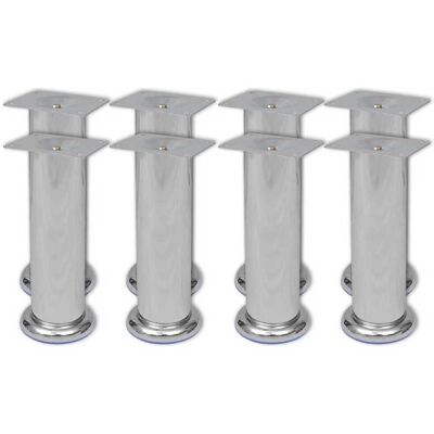 vidaXL Piedi per Divano Cromati 8 pz 180mm vidaXL Piedi per Divano Cromati 8 pz 180mm