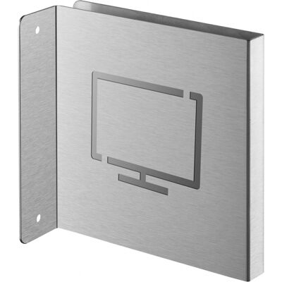 THIRARD Targa Segnaletica <>, Acciaio Inox Spazzolato, 120 X 120 Mm, Con Bordo Ripiegato – THIRARD Targa Segnaletica <>, Acciaio Inox Spazzolato, 120 X 120 Mm, Con Bordo Ripiegato –