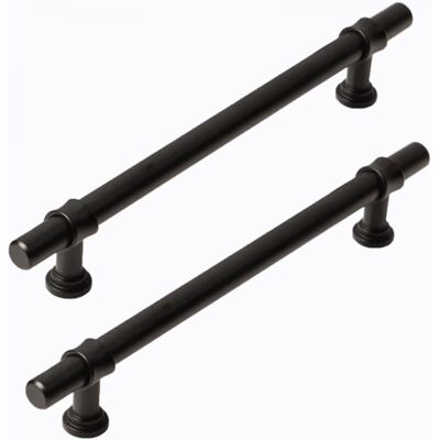 OEM Due Maniglie Nere Opache Per Armadi, Cucine E Cassetti. Interasse Fori: 96 Mm. Realizzate In Lega Di Alluminio E Zinco. Viti Incluse. OEM Due Maniglie Nere Opache Per Armadi, Cucine E Cassetti. Interasse Fori: 96 Mm. Realizzate In Lega Di Alluminio E Zinco. Viti Incluse.