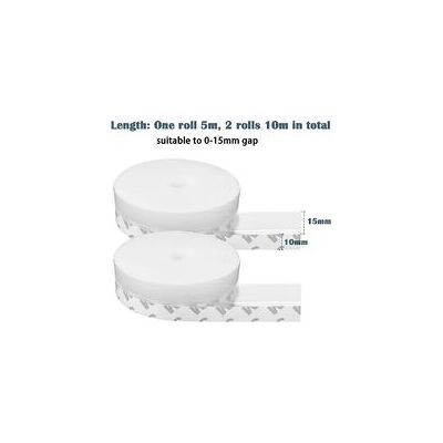 OEM Confezione Da 2 Strisce Sigillanti In Silicone, 10 M X 25 Mm, Autoadesive Per Porte E Finestre, Guarnizione Trasparente Per La Parte Inferiore Della Porta, Antipolvere, Resistente Alle Intemperie E In OEM Confezione Da 2 Strisce Sigillanti In Silicone, 10 M X 25 Mm, Autoadesive Per Porte E Finestre, Guarnizione Trasparente Per La Parte Inferiore Della Porta, Antipolvere, Resistente Alle Intemperie E In