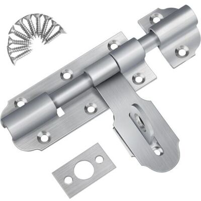 OEM Catenaccio Per Porta Esterna Con Chiusura A Lucchetto, Chiusura Per Porta Scorrevole In Acciaio Inox Da 135 Mm, Piccola Chiusura Con Viti Per Magazzino, Garage, Fienile, Cancello, Porta Del Cortile. OEM Catenaccio Per Porta Esterna Con Chiusura A Lucchetto, Chiusura Per Porta Scorrevole In Acciaio Inox Da 135 Mm, Piccola Chiusura Con Viti Per Magazzino, Garage, Fienile, Cancello, Porta Del Cortile.