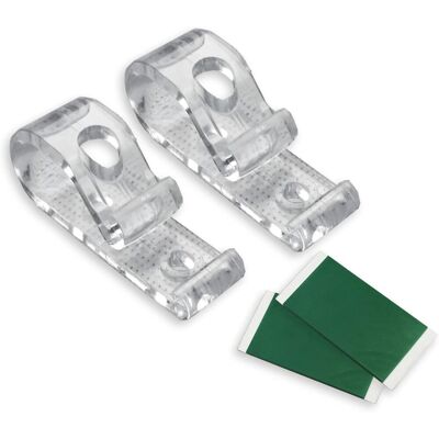 OEM Supporto/tenditore Catena Autoadesivo - Lungo - Colore: Trasparente - Per Catene A Sfere - 2 Pezzi OEM Supporto/tenditore Catena Autoadesivo - Lungo - Colore: Trasparente - Per Catene A Sfere - 2 Pezzi