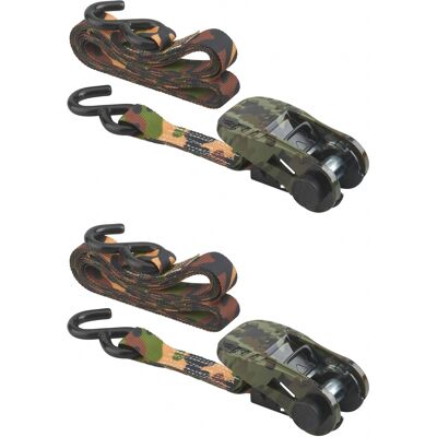 THIRARD Set Di 2 Cinghie 5 M Con Cricchetto E Gancio A S, Mimetiche, 27 Mm – THIRARD Set Di 2 Cinghie 5 M Con Cricchetto E Gancio A S, Mimetiche, 27 Mm –