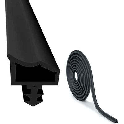 DPZO Guarnizione In Gomma Per Porte, Antirumore E Antipolvere, 15 M, Larghezza Scanalatura 4 Mm, Profondità Scanalatura 7 Mm, Curvatura Scanalatura 12 Mm (nera) DPZO Guarnizione In Gomma Per Porte, Antirumore E Antipolvere, 15 M, Larghezza Scanalatura 4 Mm, Profondità Scanalatura 7 Mm, Curvatura Scanalatura 12 Mm (nera)
