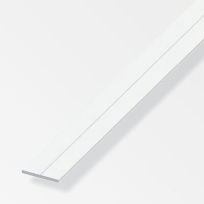 ALFER Barra Piatta Aluminium 19.5x2mm Lunghezza 1m Bianco - 21848 ALFER Barra Piatta Aluminium 19.5x2mm Lunghezza 1m Bianco - 21848