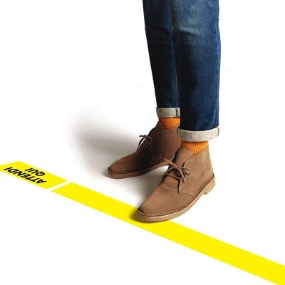 4R QUATTROERRE.IT Striscia Adesiva Segnaletica Distanziamento Sociale Per Pavimento, Giallo 4R QUATTROERRE.IT Striscia Adesiva Segnaletica Distanziamento Sociale Per Pavimento, Giallo