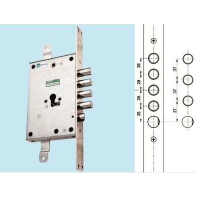 MOTTURA Serratura - Modello 85.771/28DX - Triplice con mezzo giro per porta blindata MOTTURA Serratura - Modello 85.771/28DX - Triplice con mezzo giro per porta blindata