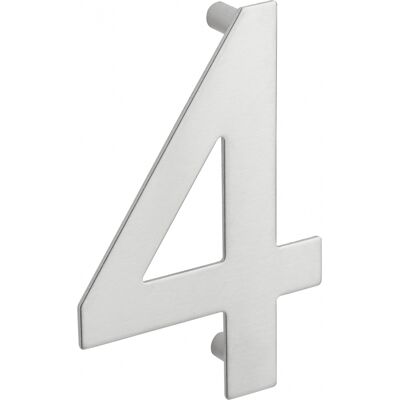 THIRARD Numero Civico 4 In Acciaio Inox 304, Altezza 100 Mm, Con Distanziatori – THIRARD Numero Civico 4 In Acciaio Inox 304, Altezza 100 Mm, Con Distanziatori –