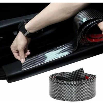 KEEMOTE Adesivo Universale Per Auto In Fibra Di Carbonio, Leggero, Flessibile E Pieghevole, Per Battitacco E Paraurti, Adatto Alla Maggior Parte Delle Auto (5 Cm, 2,5 M, Nero) KEEMOTE Adesivo Universale Per Auto In Fibra Di Carbonio, Leggero, Flessibile E Pieghevole, Per Battitacco E Paraurti, Adatto Alla Maggior Parte Delle Auto (5 Cm, 2,5 M, Nero)