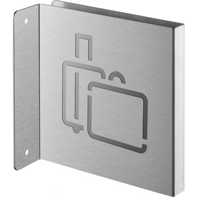 THIRARD Targa Segnaletica <>, Acciaio Inox Spazzolato, 120 X 120 Mm, Con Bordo Ripiegato – THIRARD Targa Segnaletica <>, Acciaio Inox Spazzolato, 120 X 120 Mm, Con Bordo Ripiegato –