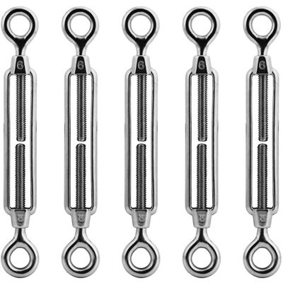 OEM Tenditore Per Cavi Con Gancio E Occhiello - Acciaio Inossidabile 304, Tenditore M6. OEM Tenditore Per Cavi Con Gancio E Occhiello - Acciaio Inossidabile 304, Tenditore M6.