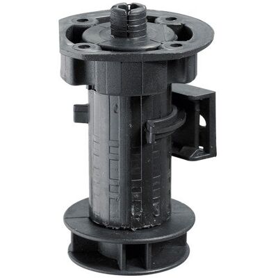 HETTICH Set 4 Piedini Avvitabili In Plastica Nera, D.25mm, H.100 Mm HETTICH Set 4 Piedini Avvitabili In Plastica Nera, D.25mm, H.100 Mm