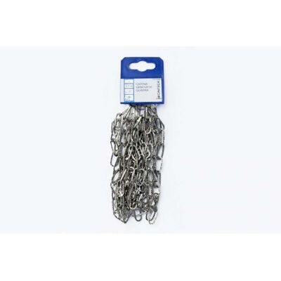 MASIDEF - Catena Genovese Pretagliata Maglia Quadra Diam. 2 Mm. In Acciaio Nichelato 2,5 Mt. MASIDEF - Catena Genovese Pretagliata Maglia Quadra Diam. 2 Mm. In Acciaio Nichelato 2,5 Mt.