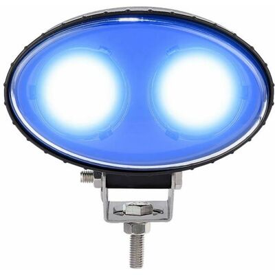 AMA Luce Di Sicurezza Ovale Led Blu 10-110v 10w 500lm Per Carrelli Elevatori AMA Luce Di Sicurezza Ovale Led Blu 10-110v 10w 500lm Per Carrelli Elevatori