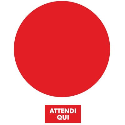 4R QUATTROERRE.IT Bollo Adesivo Segnaletica Distanziamento Sociale Per Pavimento, Rosso 4R QUATTROERRE.IT Bollo Adesivo Segnaletica Distanziamento Sociale Per Pavimento, Rosso