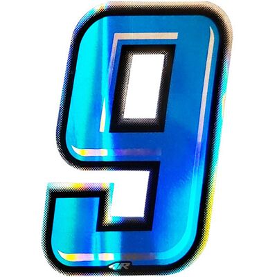 Generic - Numero 9 - Blu olografico - H 10 cm - Sticker Generic - Numero 9 - Blu olografico - H 10 cm - Sticker