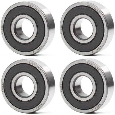 DPZO Cuscinetto A Sfere 6201-2rs 12 X 32 X 10 Mm – Doppia Guarnizione In Gomma – Abec 5 – Cuscinetto A Sfere Prelubrificato – Confezione Da 4 DPZO Cuscinetto A Sfere 6201-2rs 12 X 32 X 10 Mm – Doppia Guarnizione In Gomma – Abec 5 – Cuscinetto A Sfere Prelubrificato – Confezione Da 4