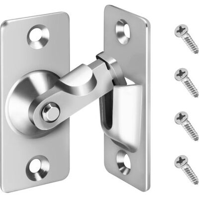 OEM (argento) Serratura Ad Angolo Retto A 90 Gradi, Chiusura A Scrocco Per Porta Scorrevole Tipo Fienile, In Acciaio Inossidabile Fuso Di Precisione Ad Angolo Retto Con 4 Viti OEM (argento) Serratura Ad Angolo Retto A 90 Gradi, Chiusura A Scrocco Per Porta Scorrevole Tipo Fienile, In Acciaio Inossidabile Fuso Di Precisione Ad Angolo Retto Con 4 Viti