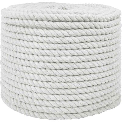 VIDAXL Corda Bianco 1 X 1 X 25000 Cm Cotone VIDAXL Corda Bianco 1 X 1 X 25000 Cm Cotone