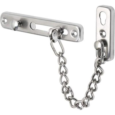 OEM Catena Antifurto Per Porta In Acciaio Inox, Fibbia Per Catena Porta (acciaio Inox 304 Spazzolato Argento) -crezuo OEM Catena Antifurto Per Porta In Acciaio Inox, Fibbia Per Catena Porta (acciaio Inox 304 Spazzolato Argento) -crezuo
